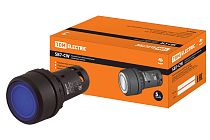 Кнопка SB7-CW3661-220V(LED) d22мм 1з, синяя  TDM