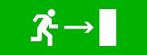 Пиктограмма "Направление направо" 320х120мм (для EXIT, SAFEWAY-40) EKF