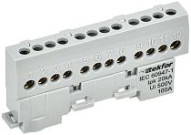 TEKFOR Шина L "фаза" изолированная на универсальном держателе 6х9-12-Ср IEK