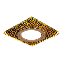 Светильник Gauss Backlight BL075 Квадрат. Кристалл/Черный/Золото, Gu5.3, LED 2700K 1/40