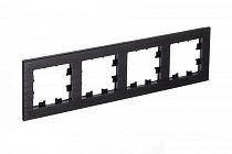 AtlasDesign Nature Металл Оникс Рамка 4-постовая  (Schneider Electric) Systeme Electric (Schneider Electric)