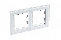 AtlasDesign Nature Стекло Белый Рамка 2-постовая  (Schneider Electric) Systeme Electric (Schneider Electric)