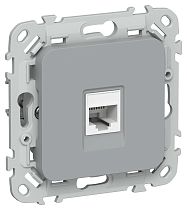 FLITE Розетка компьютерная RJ45 категория 5Е UTP РК5е-1-0-ФлС серый IEK