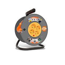 Удлинитель на катушке ВЕМ-250 термо 3500Вт 4 гнезда с защитной крышкой 20м UNIVERSAL