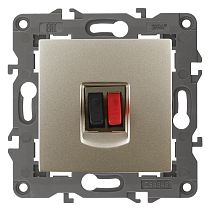 Розетка ЭРА Elegance 14-3111-04 шампань аудио одинарная стерео