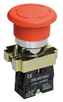 Кнопка управления LAY5-BS542 "Грибок" аварийная с фиксацией поворотная  IEK