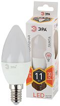 Лампа светодиодная ЭРА STD LED B35-11W-827-E14 свеча теплый белый свет