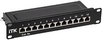 ITK 1U патч-панель кат.5E STP 12 портов 10" Dual IDC IEK