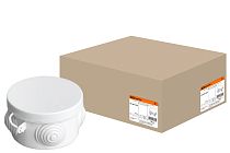 Коробка распаячная ОП D65х40мм, крышка, IP54, 4вх. инд. штрихкод  TDM