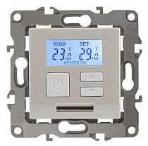 Терморегулятор для теплого пола _ отопления ЭРА 12 12-4111-15 электронный СУ 16А 230В перламутр