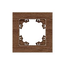 Рамка одноместная горизонтальная UNIVERSAL серия "Афина" венге (еврослот)