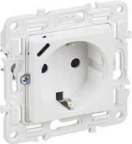 SKANDY Розетка с заземлением с защитными шторками 16А с USB C 18Вт SK-R17W арктический белый IEK