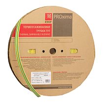 Термоусаживаемая трубка ТУТ нг 25/12,5 жел-зел рулон EKF PROxima Термоусаживаемая трубка ТУТ нг 25/12,5 жел-зел рулон EKF PROxima
