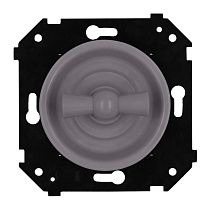 Выключатель одноклавишный (скрытый монтаж), Титан матовый Bironi