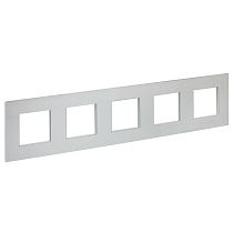 SKANDY Рамка 5-местная SK-F35S металл серебряный IEK