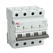Выключатель автоматический AV-6 4P 16A (D) 6kA EKF AVERES