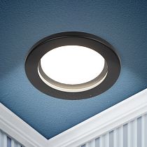 Светильник встраиваемый влагозащищенный ЭРА KL95 SBK GX53 IP44 черный