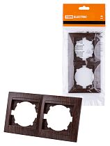 Рамка 2-х постовая горизонтальная венге "Лама"  TDM