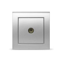 Розетка телевизионная одноместная серия "Бриллиант", с/у, тупиковая, 75Ом, ч/д 4-2400Мгц (еврослот) UNIVERSAL