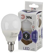 Лампа светодиодная ЭРА STD LED P45-9W-860-E14 шар холодный дневной свет