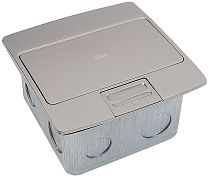 PRIMER Лючок с откидной крышкой неукомплектованный на 3 модуля IP42 нержавеющая сталь IEK