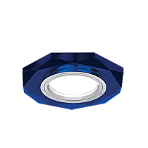 Светильник Gauss Mirror RR015 Восемь гран. Кристал синий/Хром, Gu5.3 1/50