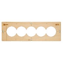 Шаблон для подрозетников c 5 отв. диам. 72 мм EKF Expert Шаблон для подрозетников c 5 отв. диам. 72 мм EKF Expert