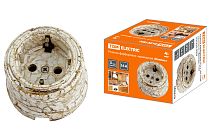 Розетка фарфоровая 2П+З 16А 250В мраморная «Болонь»  TDM