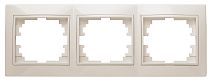 Рамка для розеток и выключателей на 3 поста Intro Plano 1-503-02 слоновая кость