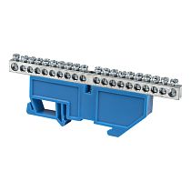 Шина "0" N (6x9мм) 20 отв. цинк синий изолятор на DIN-рейку EKF PROxima Шина "0" N (6x9мм) 20 отв. цинк синий изолятор на DIN-рейку EKF PROxima