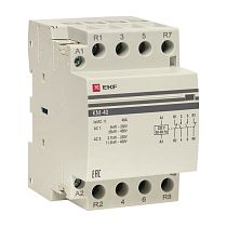 Контактор модульный КМ 40А 2NО+2NC (3 мод.) EKF PROxima Контактор модульный КМ 40А 2NО+2NC (3 мод.) EKF PROxima