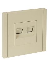FORTE&PIANO Розетка двойная RJ11+RJ45 кат.5E FP435 ваниль IEK FORTE&PIANO Розетка двойная RJ11+RJ45 кат.5E FP435 ваниль IEK