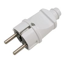 Вилка разборная General GRV-P-16-R-G-W-IP20, 16А, круглая, с/з, белая, IP20, 1/30/300