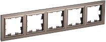 BRITE Рамка 5-местная РУ-5-БрТБ темная бронза  IEK