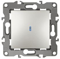 Выключатель ЭРА 12 12-1102-15 10А 250В перламутр одноклавишный с подсветкой