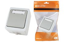 Кнопка звонковая с полем для надписи IP54 6A "Вуокса"  TDM