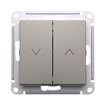 AtlasDesign Шампань 2-клавишный Выключатель жалюзи, 10А, механизм Systeme Electric (Schneider Electric)