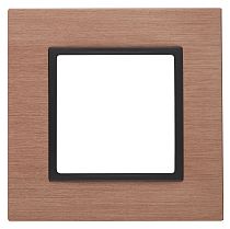 Рамка ЭРА Elegance 14-5201-14 для выключателей и розеток одиночная металл медь