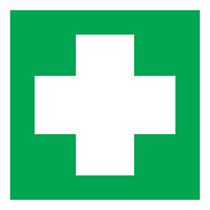 Наклейка знак медицинского  назначения "Аптечка первой медицинской помощи"100*100 мм REXANT