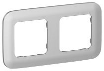 FLITE Рамка 2-местная РУ-2-А-ФлА алюминий IEK