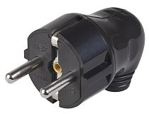 Вилка угловая ВПу11-02-Ст разборная с заземлением 16А черный IEK Вилка угловая ВПу11-02-Ст разборная с заземлением 16А черный IEK