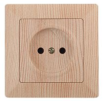 Розетка ЭРА Intro Solo 4-201-11 IP20 2P 16А 250В сосна без заземления