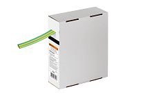 Трубка термоусаживаемая  ТУТнг 12/6 желто-зеленая в коробке (10 м/упак)  TDM