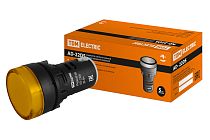 Лампа AD-22DS(LED)матрица d22мм желтый 36В AC/DC  TDM