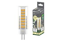 Лампа светодиодная G4-5 Вт-230 В-3000 К, SMD, 16x55 мм  TDM Лампа светодиодная G4-5 Вт-230 В-3000 К, SMD, 16x55 мм  TDM