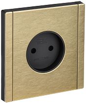 FORTE&PIANO Розетка 1-местная без заземления без защитных шторок винтовое крепление 10А FP618M металл шампань IEK