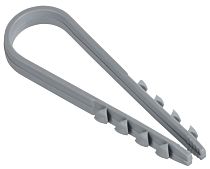 Дюбель-хомут 11х18мм для круглого кабеля нейлон серый (100шт/упак) GENERICA