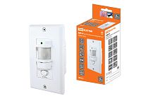 Датчики движения инфракрасные ДДВ-02 1200Вт, 10-1800с, 9м, 10Лк, 140гр, IP20,  TDM