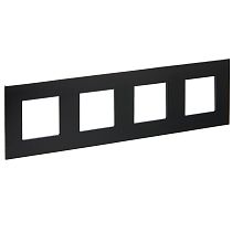 SKANDY Рамка 4-местная SK-F34Bl металл черный IEK