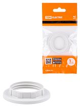 Кольцо для патрона Е14, термостойкий пластик, белый,  TDM Кольцо для патрона Е14, термостойкий пластик, белый,  TDM